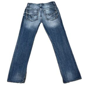 👖 INC International Concepts Copenhagen Slim Boot Cut Jeans Y2K Denim Sz 33x32